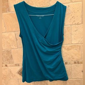 SOFT SURROUNDINGS Sleeveless V Neck Surplice Top Size S Four Colors Listed